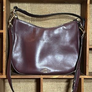 Coach Burgundy Leather shoulder bag.